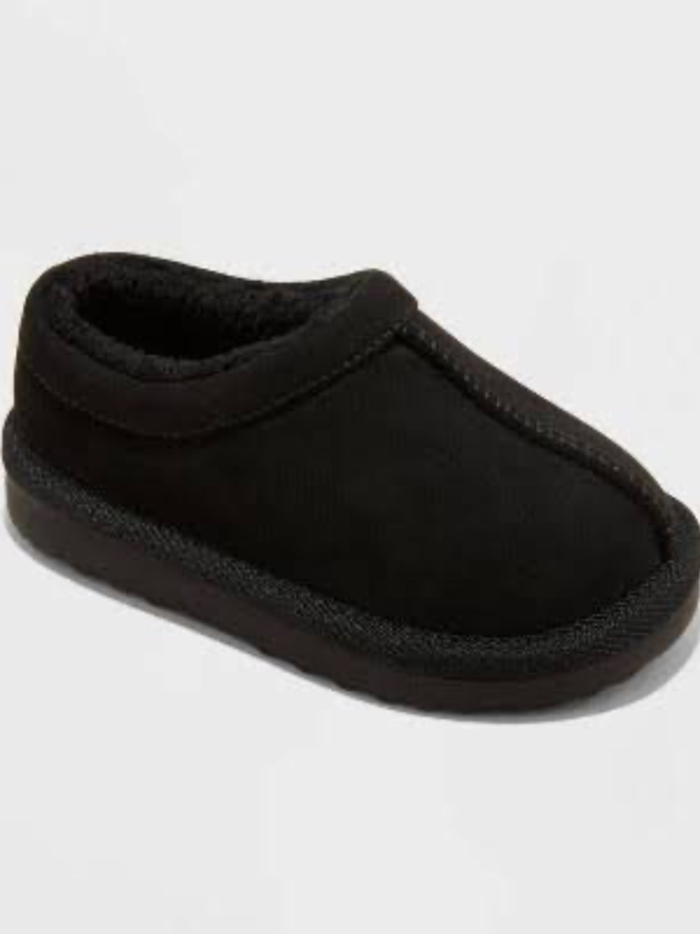 CAT & JACK・TODDLER JUDE BLACK SUEDE CLOG SLIPPERS - SZ 8